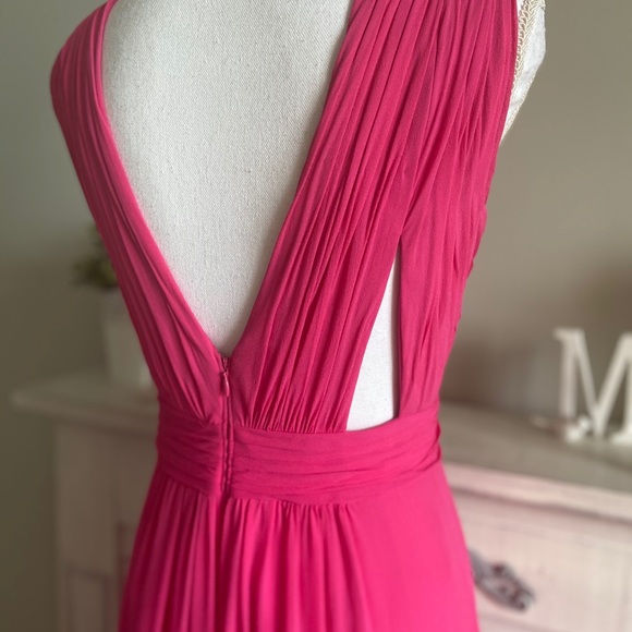 BEBE- Pink Bridesmaids Dress - Picture 4 of 12